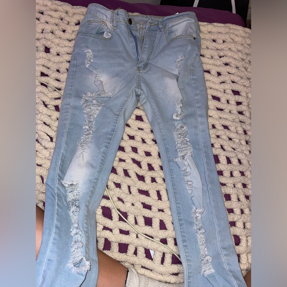 Shein distressed jeans